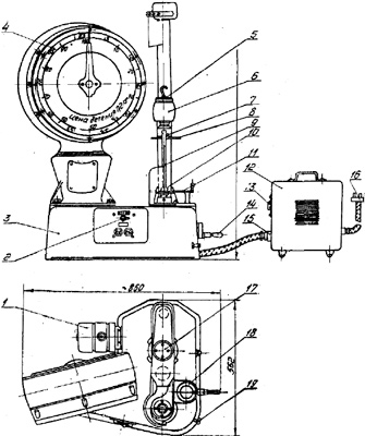 Рис.1. Чертеж машины разрывной МИП-100