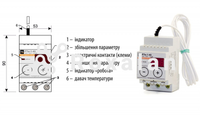 Регулятор температуры РТм-1-40 40А  фото 1